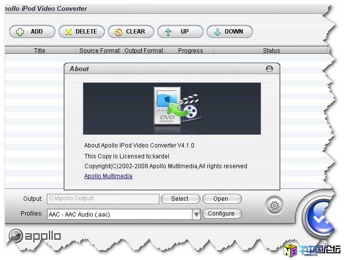 Apollo iPod Video converter 4.1.1 破解版