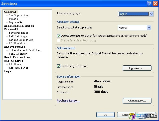 Agnitum Outpost Firewall Pro 2009 Build 6.5.2509（防火墙）注册码