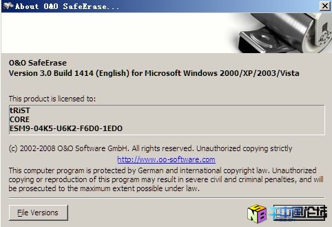 O&O SafeErase3.0 Build 1414 (磁盘工具 )注册机