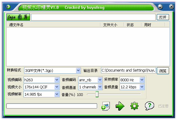 视频水印精灵 1.1破解绿色版