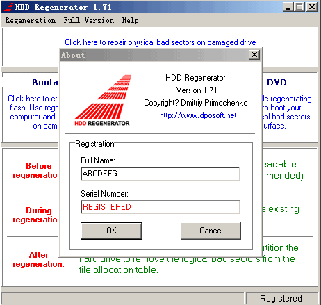 HDD Regenerator 1.71 Patch&Keygen